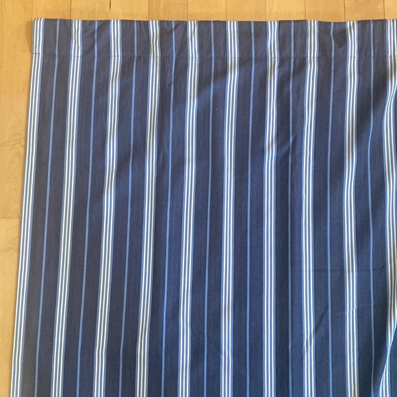 Pottery Barn Kids Denim Striped Black Out Curtain Panels 44” X 96” Set - Picture 1 of 7